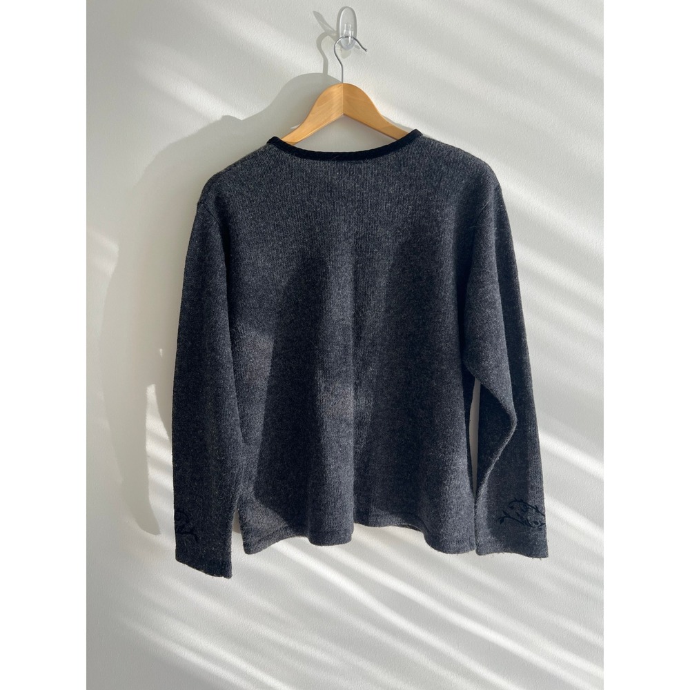Vintage Disney Store Cardigan Womens M Grey Mickey Mouse‎ Wool Blend Embroidered - Picture 9 of 9